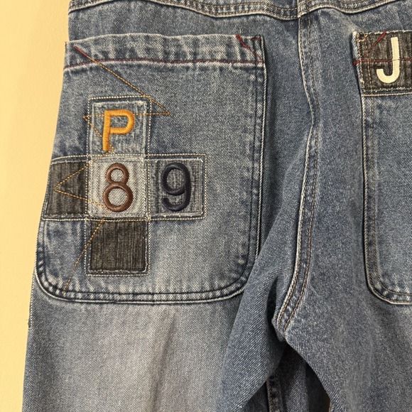 VTG Y2K Paco Jean Company Mens 34X33 Baggy Loose Skater Pockets Embroidered - Picture 6 of 16